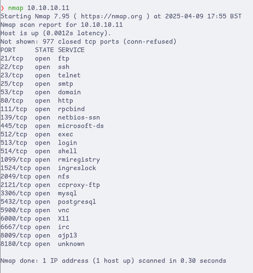 Nmap TCP connect scan
