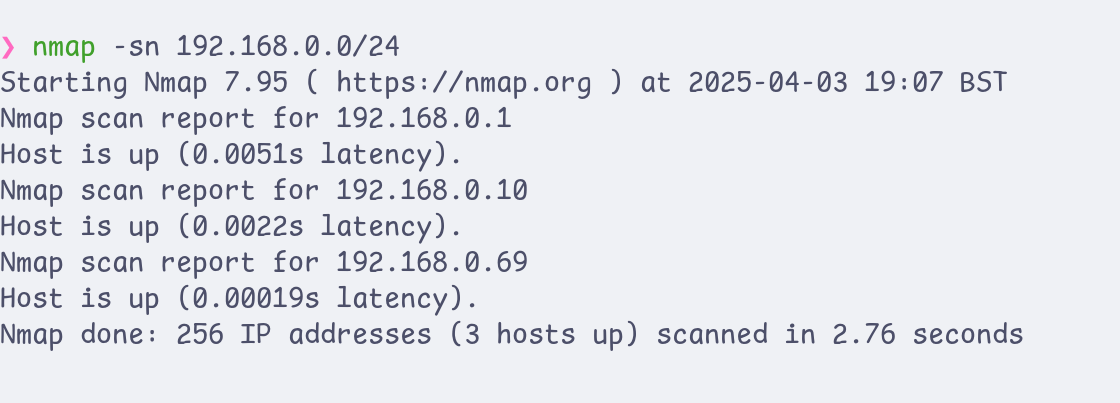 Nmap host discovery unprivileged user