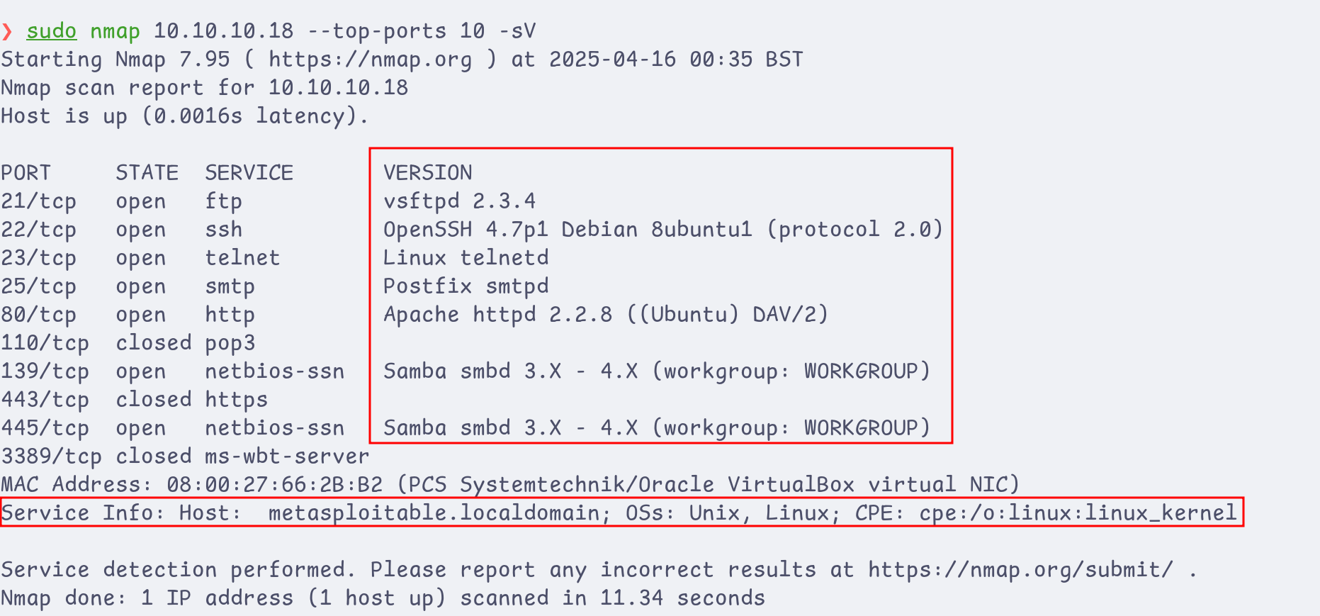 Nmap TCP connect scan